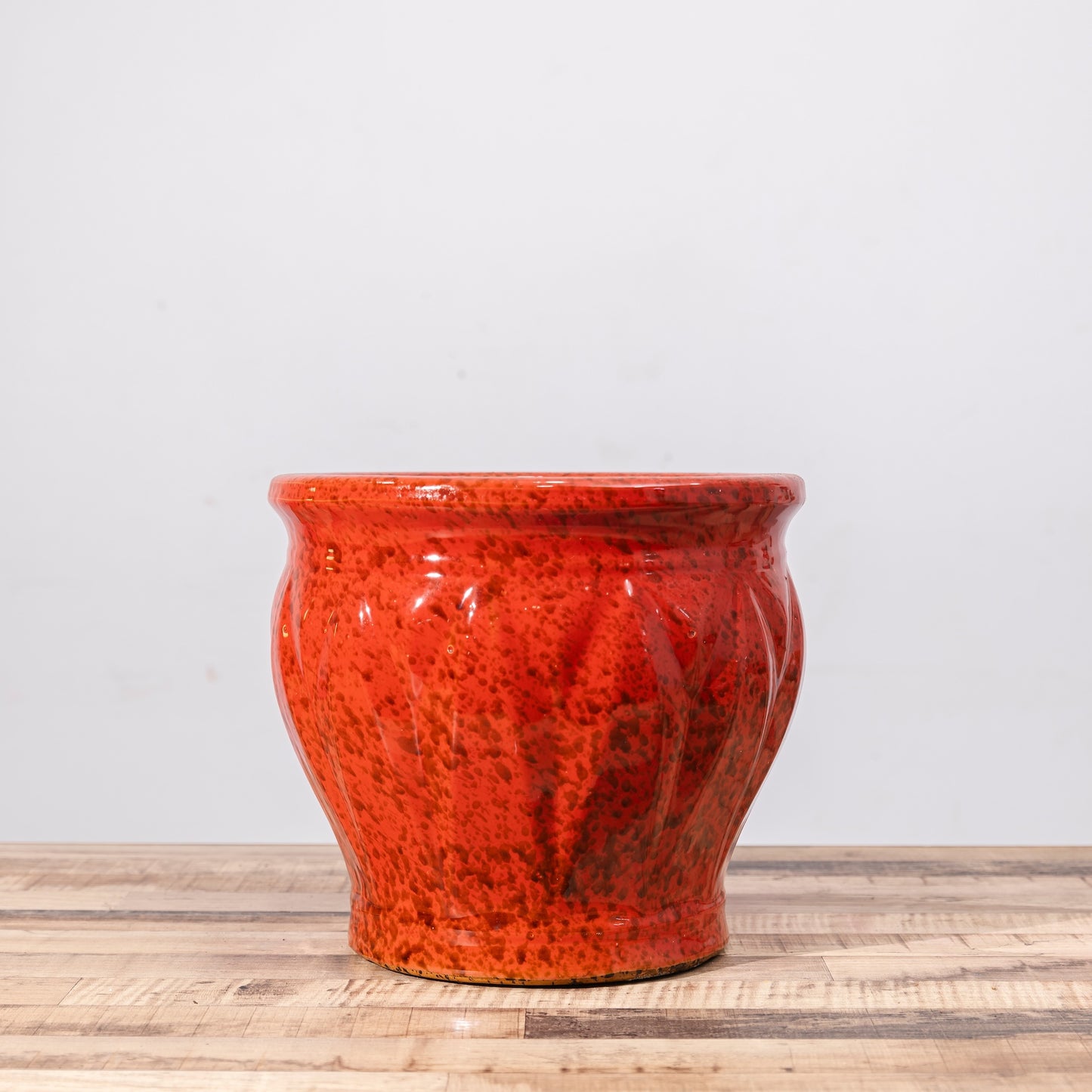 Glossy Red Ceramic Pot