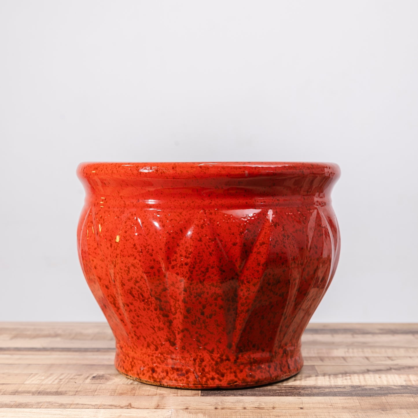 Glossy Red Ceramic Pot