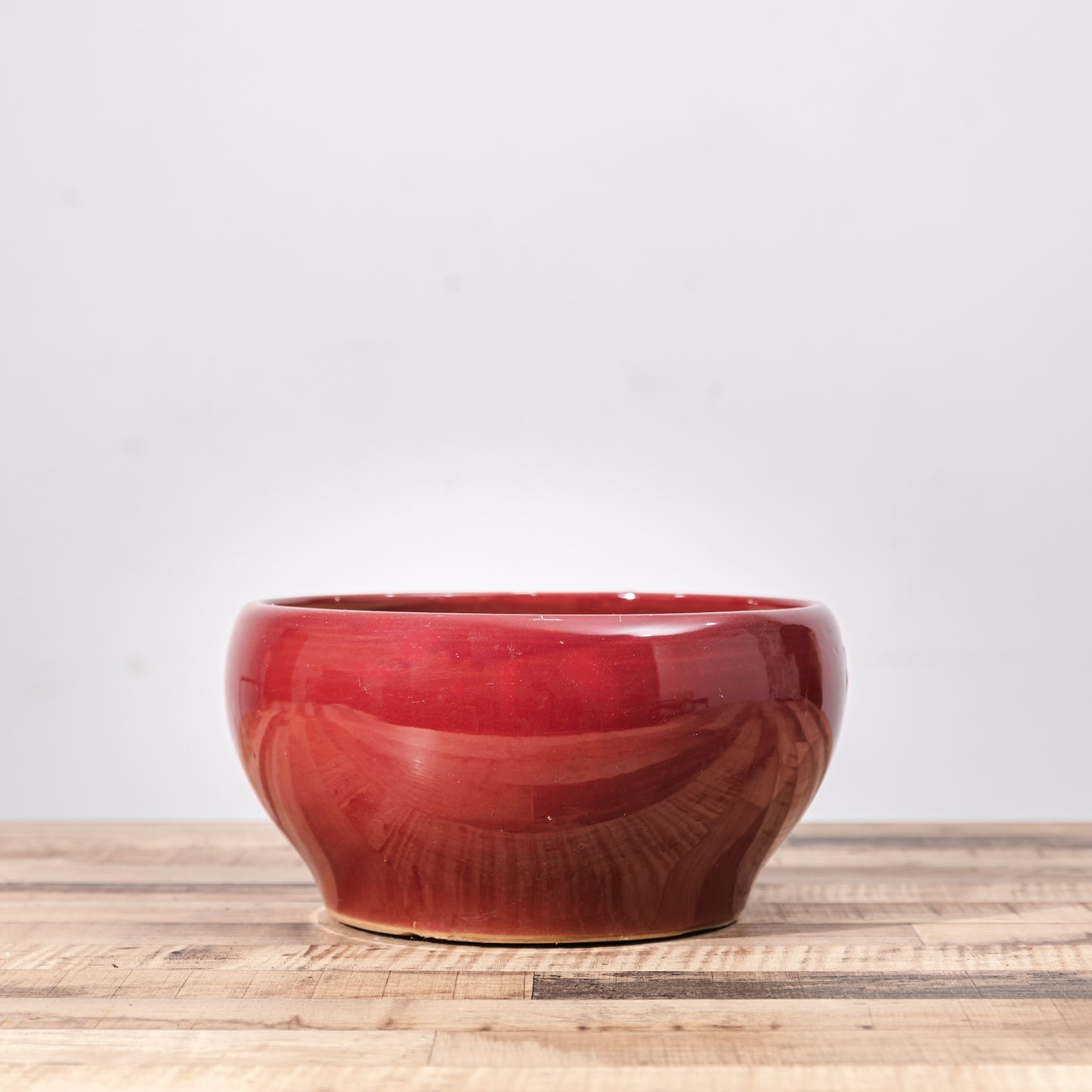 Maroon Red Bowl-Shaped Pot