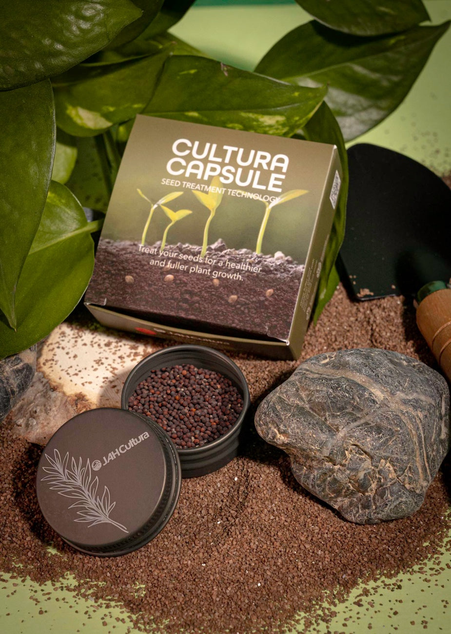 Unitatem CULTURA Seed Treatment (leaves w.flower), JAH cultura, cultura capsule, Unitatem CULTURA Seed Treatment (leaves only), plant essentials, garden tools