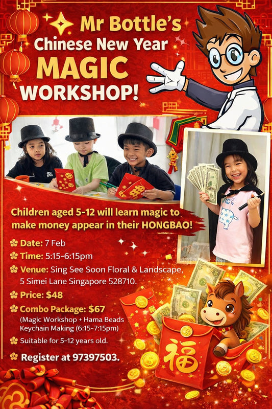 CNY Craft Workshop | Mr. Bottle CNY Magic Workshop | $48/PAX (Pay Onsite)