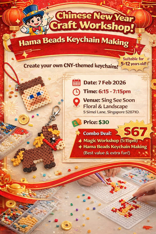 CNY Craft Workshop | Hama Beads Keychain Making | $30/PAX (Pay Onsite)