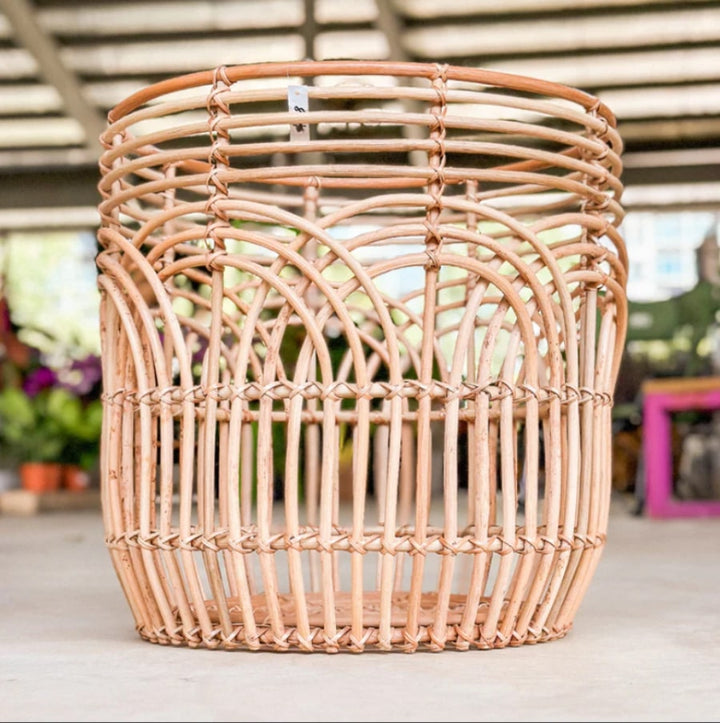 Rattan Basket, Rattan Round Pot Stand, home decor, garden decor, plant pot, garden pot, rattan pot, rattan plant stand, rattan living. rattan style