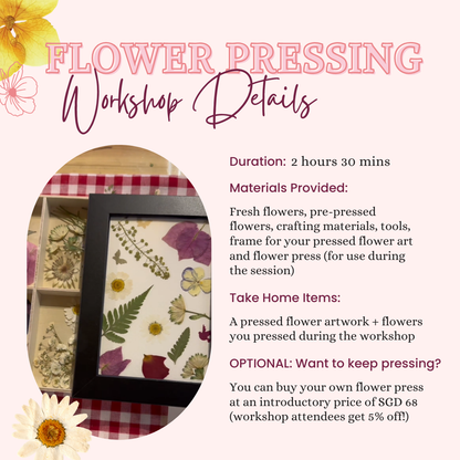 Flower Pressing and Crafts Workshop